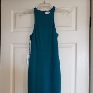 Ali and Jay Pencil Cut Teal Dress